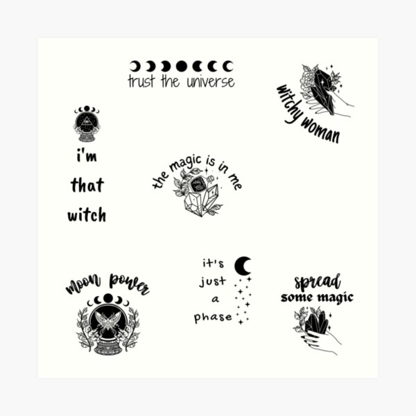 Celestial Witch Aesthetic Sticker Pack, Spell Magic Aesthetic, Modern  Witchcore Aesthetic Art, Witchy Stuff Art Board Print for Sale by  Black11Flamingo