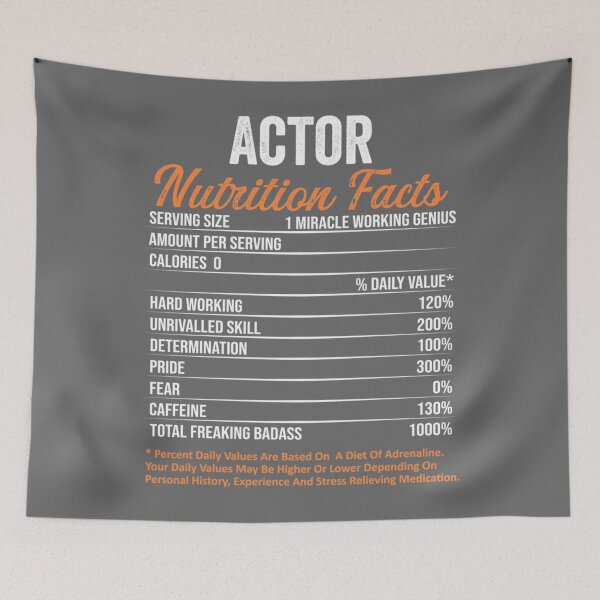 Item preview, Actor Nutrition Facts Funny Gift ideas Classic designed and sold by CamdenSipes00.