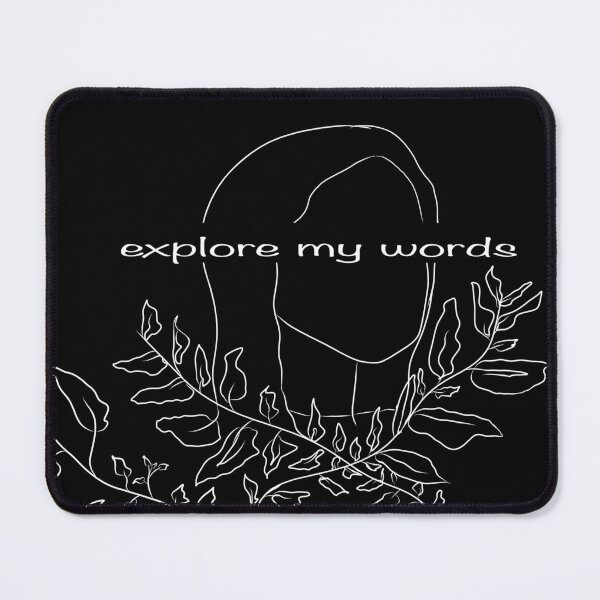 Artikelvorschau, White leaves and "Explore my Words" entworfen und verkauft von Chalk By Caecus | Cecilia Bell.