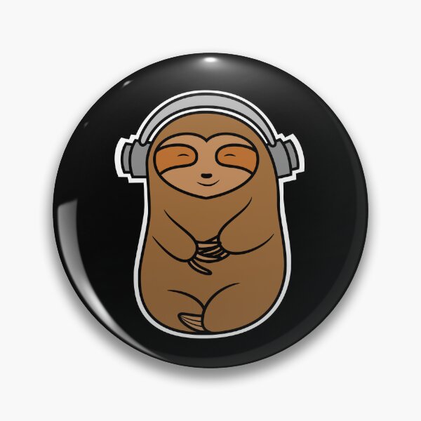 Item preview, Cute Sloth Wearing Headphones designed and sold by SubtleSplit.