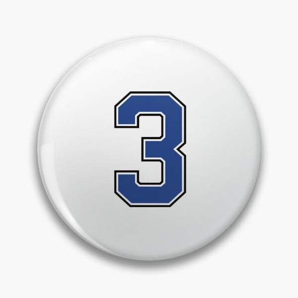 Item preview, Blue Number 3 lucky sports jersey three designed and sold by HeavyStyle.