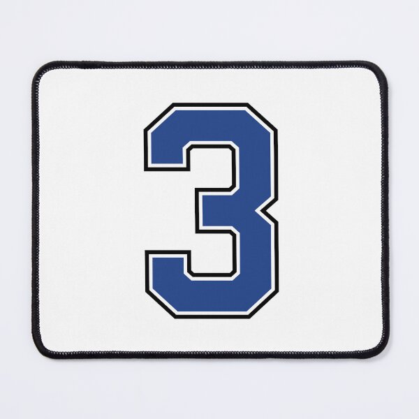 Item preview, Blue Number 3 lucky sports jersey three designed and sold by HeavyStyle.