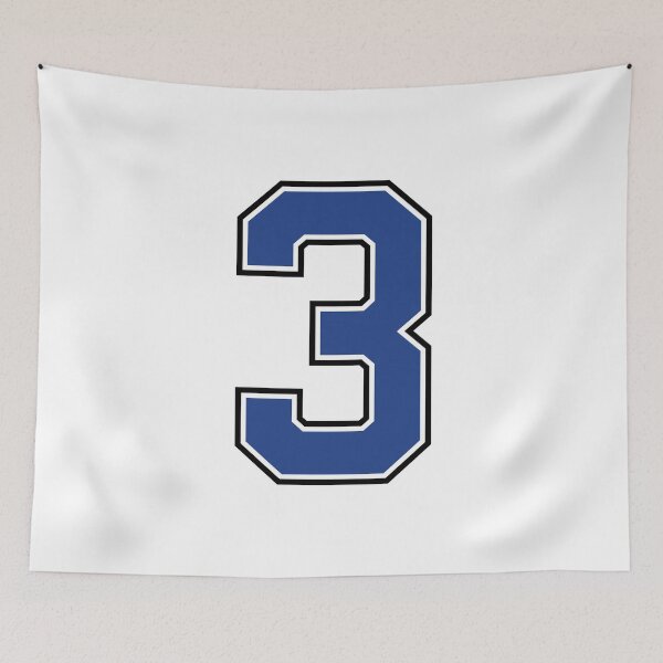Item preview, Blue Number 3 lucky sports jersey three designed and sold by HeavyStyle.