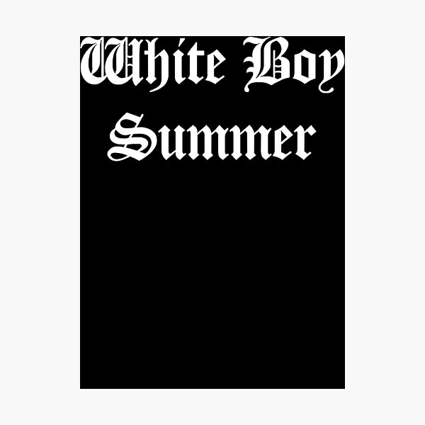 White Boy Summer Chet Hanks Photographic Print