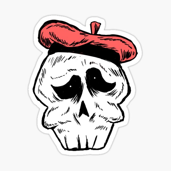 SKULL BARRETTE Sticker