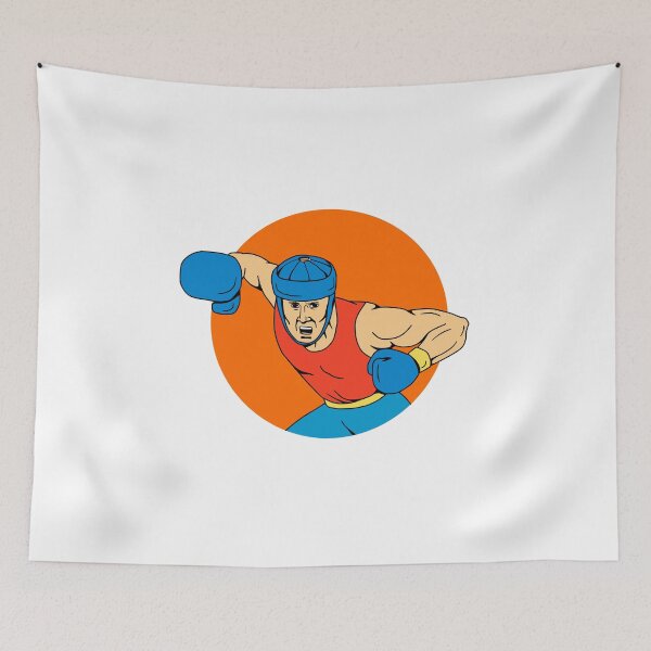 Item preview, Amateur Boxer Overhead Punch Circle Drawing designed and sold by patrimonio.