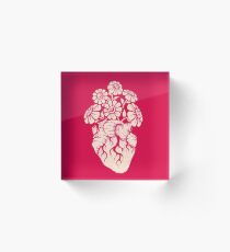 Blooming Heart Acrylic Block