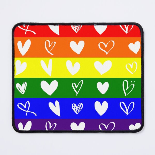 Item preview, LGBT white hearts designed and sold by Mello Official Store.