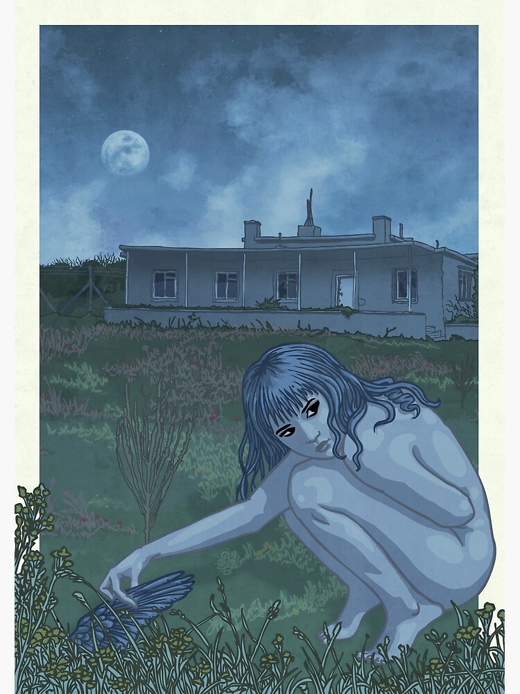 Thumbnail 3 of 3, Poster, Crow Girl by Moonlight designed and sold by silusUK.