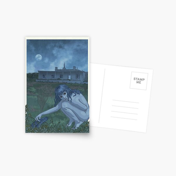Crow Girl by Moonlight Postcard