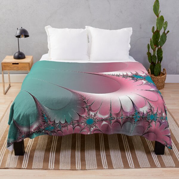 Item preview, Pretty Pink Fractal with Teal Accents | High Vibrational Design | Classy Fractals designed and sold by JillyJ05.