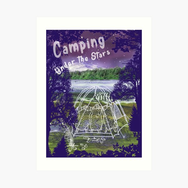 Camping Under the Stars Art Print