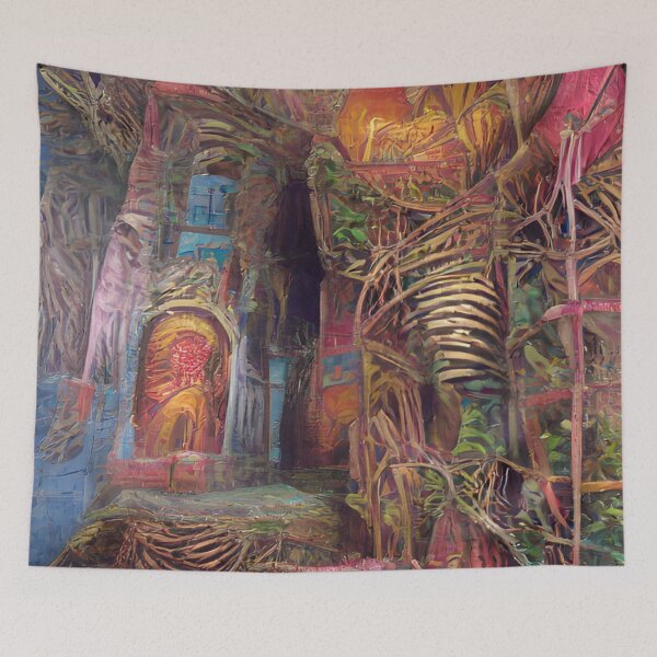 Item preview, Jungle Temple | Artificial Inteligence Generated Art designed and sold by AllAboutAI.