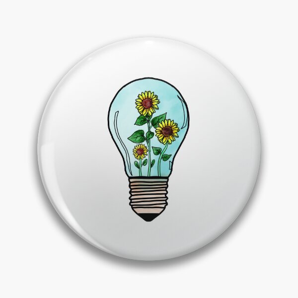 Item preview, Light Bulb with Yellow Flowers designed and sold by OODHA.