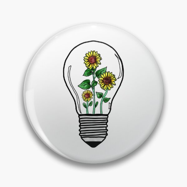 Item preview, Light Bulb with Yellow Flowers designed and sold by OODHA.
