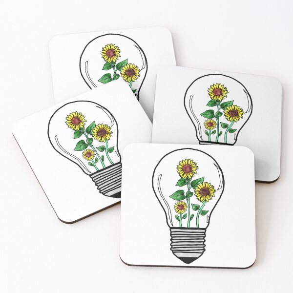 Item preview, Light Bulb with Yellow Flowers designed and sold by OODHA.