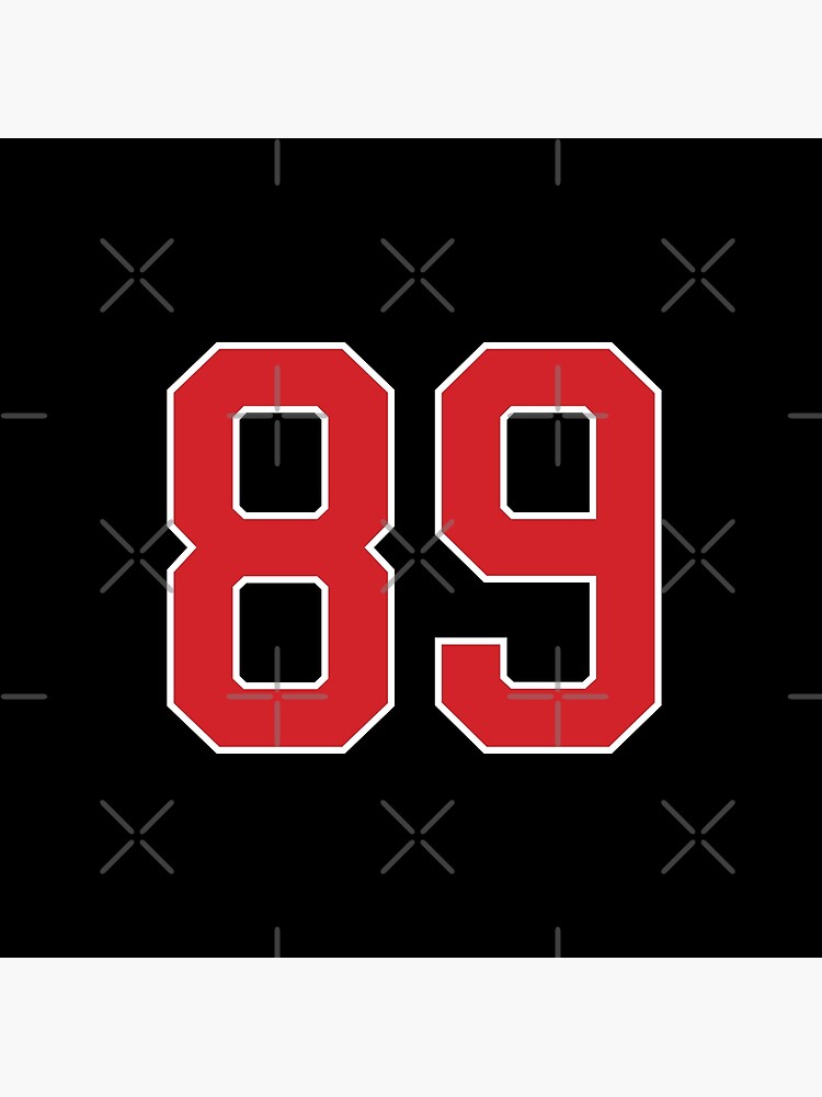 Sports Number 89, red black color lucky sport eighty nine