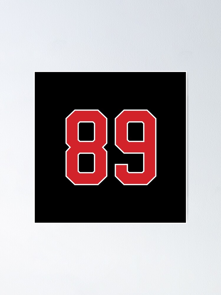 Sports Number 89, red black color lucky sport eighty nine