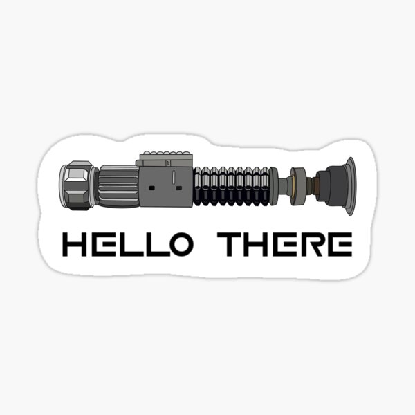Vista previa del artículo con la obra «Hello There General Kenobi Light Saber», diseñado y vendido por BDProductionss.