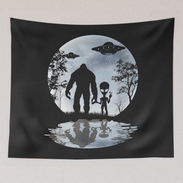 Item preview, Alien Bigfoot Moon Sasquatch UFO Extraterrestrial Men women designed and sold by Corelli87.