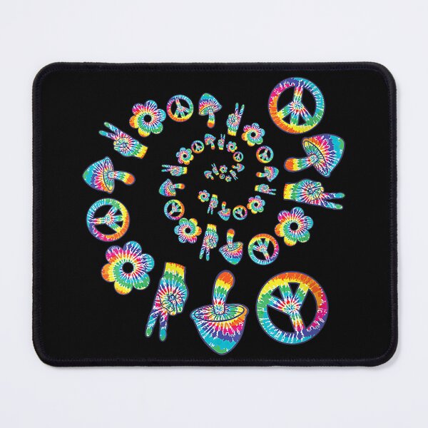 Item preview, Trippy Colorful Hippie Mushroom Peace Sign Flower Spiral designed and sold by Earlene2365.