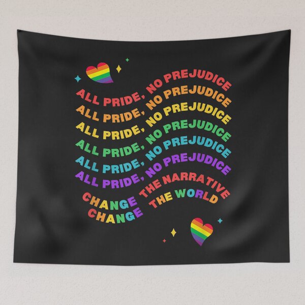 Aperçu de l'œuvre All Pride, No Prejudice Pride Month créée et vendue par Corelli87.