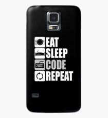 Eat Sleep Code Repeat Case/Skin for Samsung Galaxy