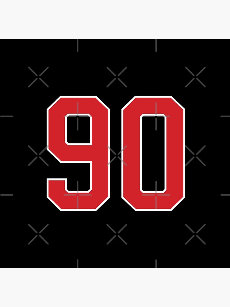 Sports Number 90, red black color lucky sport ninety