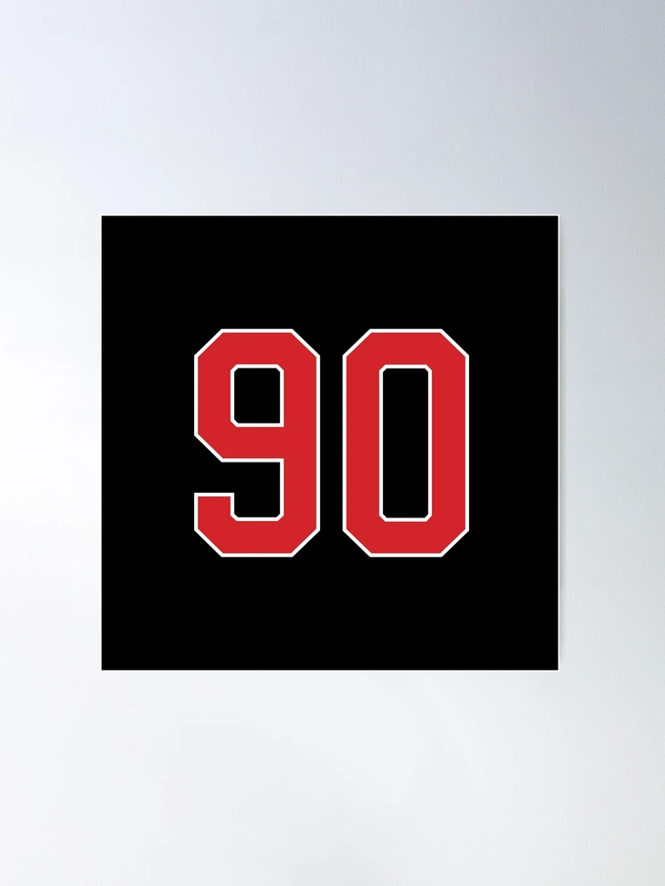 Sports Number 90, red black color lucky sport ninety