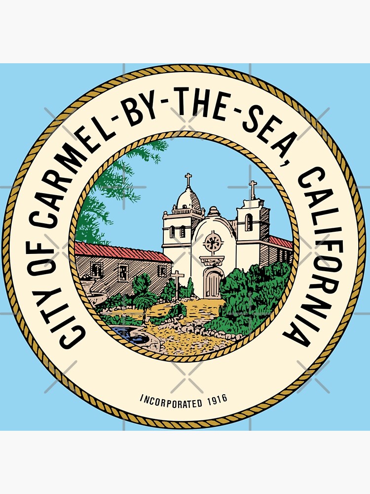 "Seal of CarmelbytheSea, California" Poster for Sale by Shav Redbubble