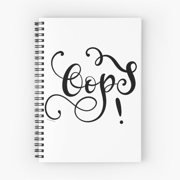 Item preview, Oops Modern Calligraphy Hand Lettered Design designed and sold by DoubleBrush.