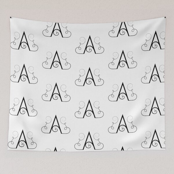 Item preview, Calligraphic letter A with flourishes of decorative whorls designed and sold by MadinaFatt.