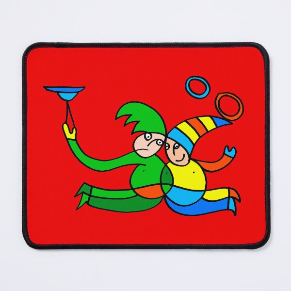 Item preview, Twin Jugglers In Color for Kids on Red Board "Kids Drawings" designed and sold by Istvan Ocztos.