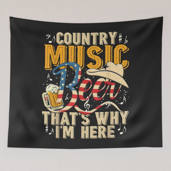 Item preview, Country Music and Beer That's Why I'm Here T shirt Funny designed and sold by Corelli87.