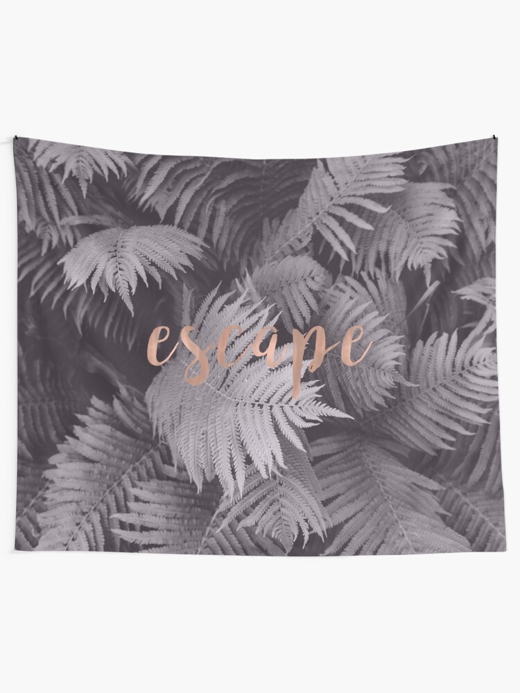 Alternate view of Rose gold escape in the shadows Tapestry
