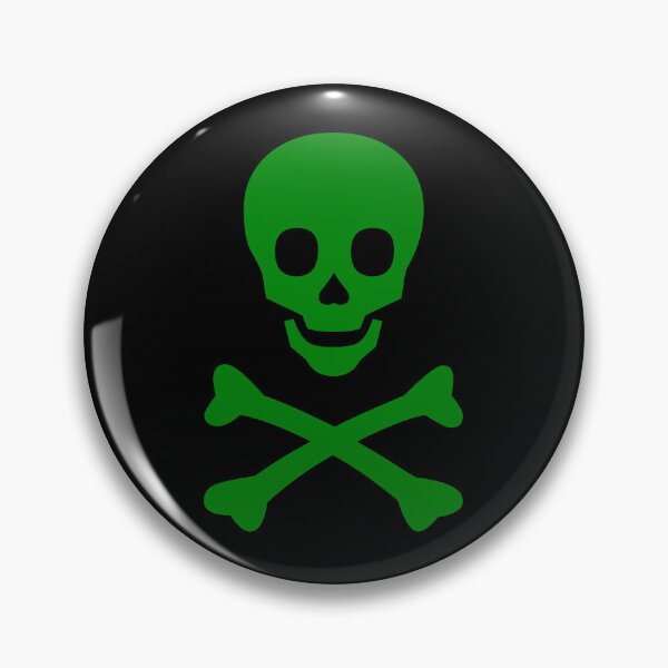 Item preview, Green Skull and Cross Bones designed and sold by effervescence.