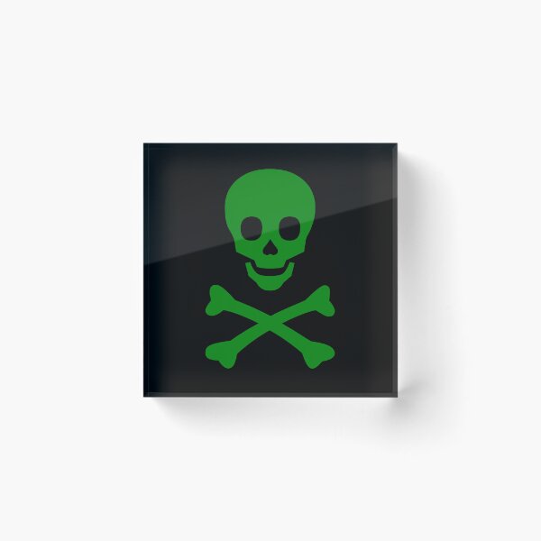 Item preview, Green Skull and Cross Bones designed and sold by effervescence.