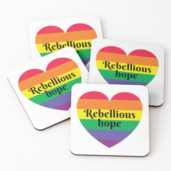Item preview, Rebellious hope LGBT rainbow heart design  designed and sold by Holly-berry-art.