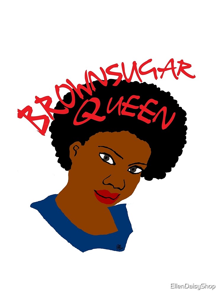 BrownSugar Queen Natural Hair AfroTshirt by EllenDaisyShop
