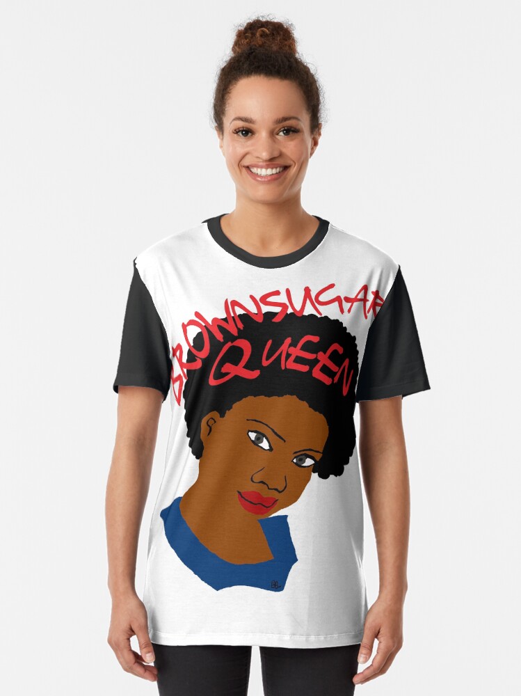 Alternate view of BrownSugar Queen Natural Hair AfroTshirt Graphic T-Shirt