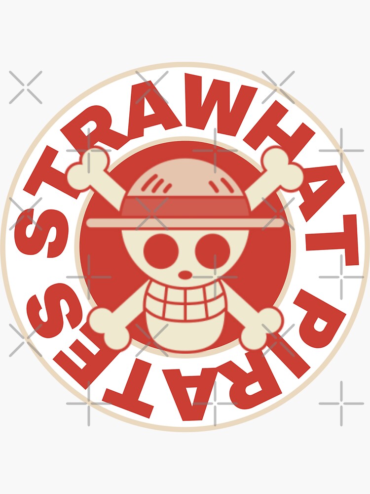 "One Piece Straw Hat Pirates" Sticker for Sale by Litheon Redbubble