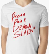 passion demon slayin Men's V-Neck T-Shirt