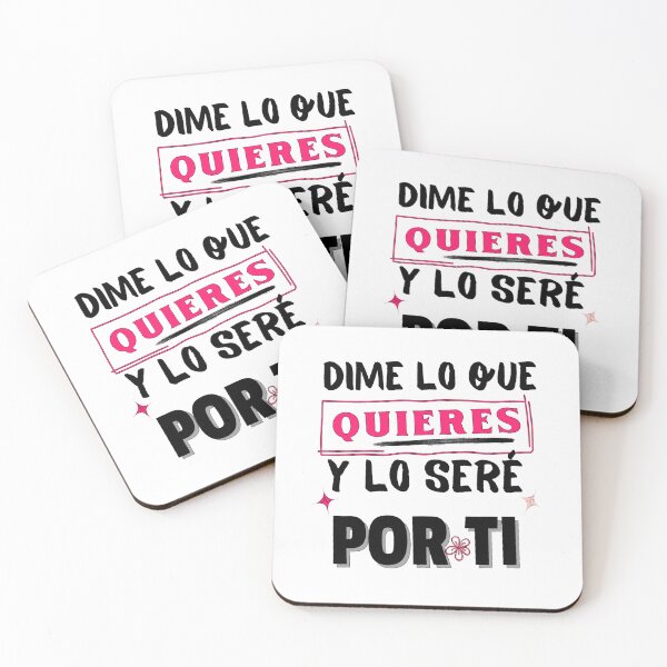 Item preview, Spanish phrase from the movie: "The Notebook", in black and pink typography. designed and sold by Rebeldía Pura.