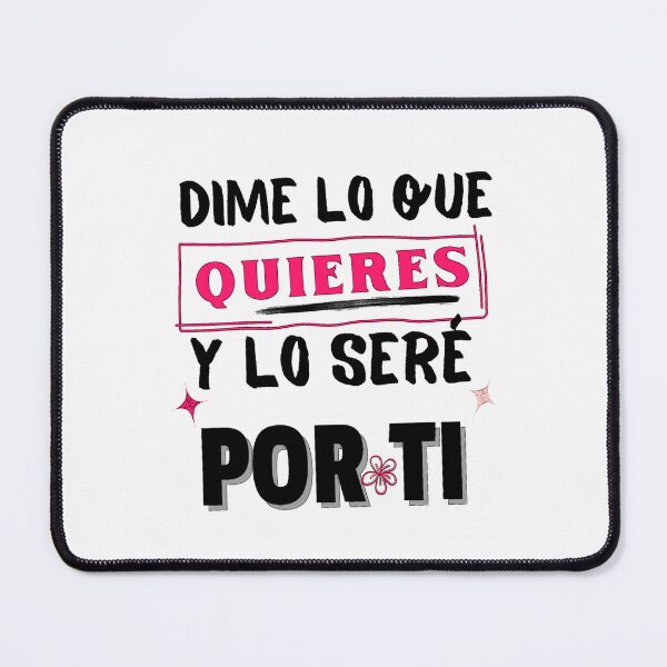 Item preview, Spanish phrase from the movie: "The Notebook", in black and pink typography. designed and sold by Rebeldía Pura.