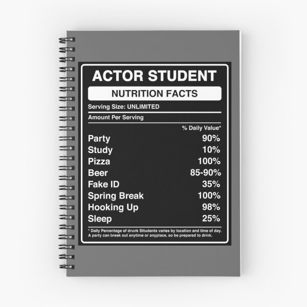 Item preview, Actor Student Nutrition Facts Label, Funny Future Actor Gift Classic designed and sold by CamdenSipes00.