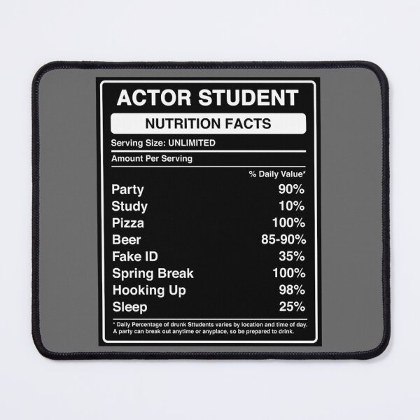 Item preview, Actor Student Nutrition Facts Label, Funny Future Actor Gift Classic designed and sold by CamdenSipes00.