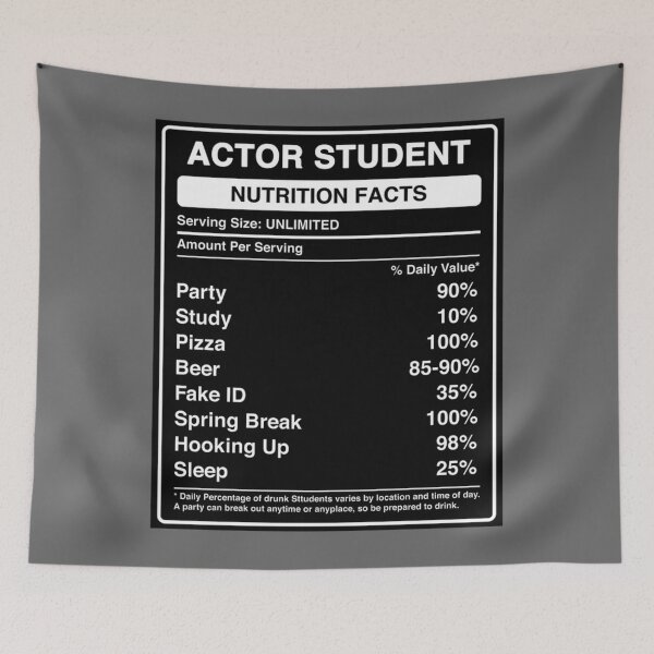Item preview, Actor Student Nutrition Facts Label, Funny Future Actor Gift Classic designed and sold by CamdenSipes00.