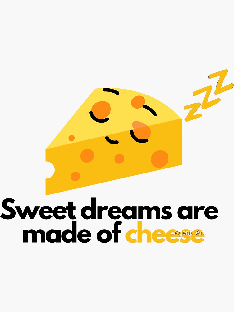 "Cheddar Cheese Pun Joke Design For Cheese Lovers" Sticker for Sale by