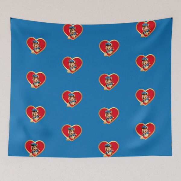 Item preview, Blue Police Pup Love (on Blue) designed and sold by epinkb.