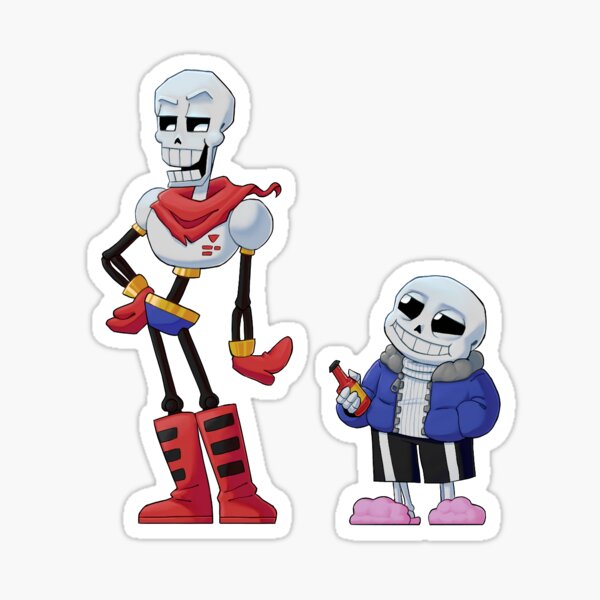 Undertale Sans, Papyrus, and Frisk fullbody stickers — PoetaxArt